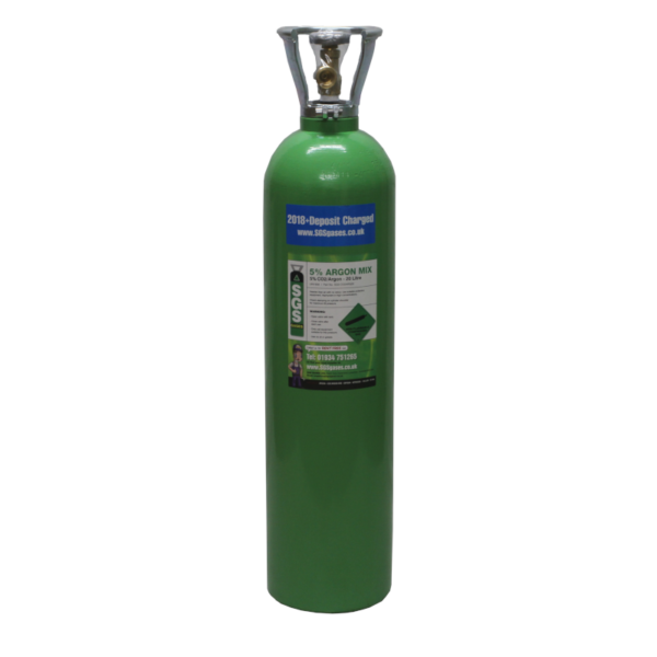 SGS Gas 5% CO2/Argon 20L Cylinder