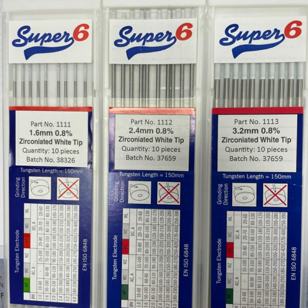 Super 6 White Tip Tungsten Electrodes